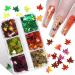 Fall Glitter Nail Sequins - Holographic Maple Leaf Nail Art Decorations | 6 Grids for Autumn & Winter Designs - Buy Online on GoSupps.com