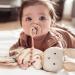 Yolnkos Pacifier Clip 2 Pack - Silicone Teething Relief Soothie Binky Holder for Baby Girls Boys - Soft Flexible Teether Toy - Birthday Christmas Shower Gift - Oatmeal Peach - Buy Online on GoSupps.com