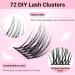 Buy 72 PCs Lash Clusters | DIY Eyelash Extensions | Super Thin Band Wispy Individual Lashes | Fluffy C-8-16mix - Shop Internationally - Buy Online on GoSupps.com