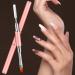 2-Part Nail Gel Brush Set | 2-in-1 Polymer Gel Tool - UV/LED Nail Art & Extensions - Pink Spatula & Brush Combo - Buy Online on GoSupps.com