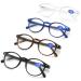 Reading Glasses Blue Light Blocking - Spring Hinges Round Eyeglasses for Men Women ,4 Pairs Mix Color Anti Glare Filter Lightweight Readers with Pouches (4 Pairs Mix Color, 1.75) 4 Pairs Mix Color 1.75 x