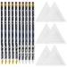 Enenes Rhinestone Picker Pen Set 10 Piece Self Adhesive Nail Dotting Wax Pen with 6 Piece Triangular Bead Separator Crystal Pick up Tools for Nail Art Diamond Painting