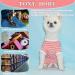 TONY HOBY Striped 4-Legged Dog Pajamas in Pink & White - Size L (Chest 18, Back 14) - Buy Online on GoSupps.com