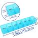 2Pcs Pill Box Organizer Travel Tablet Box 7 Days with Compartments - White and Blue - Buy Online on GoSupps.com