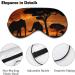 Africa Elephant Sunset Landscape Sleep Mask - Adjustable Strap, Blocks Light for Night Travel - Men Women Blindfold for Sleeping - Buy Online on GoSupps.com