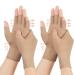 2 Pairs Arthritis Compression Gloves, for Arthritis, Rheumatoid, Osteoarthritis, Carpal Tunnel Pain, Compression Gloves for Arthritis for Women & Men, Gloves for Work, Warm Moisture Absorption Small (2 Pair) Light Brown