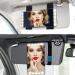 Car Visor Vanity Mirror with Lights  90  Rotating Lighted Makeup Mirror 3 Color LED Light Modes Sun Visor Mirror Dimmable Travel Cosmetic Sunshade Mirror Small Compact Rechargeable Mirror  Black