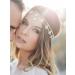 Handmadejewelrylady metal tiara in chain shape for women fashion jewelry with rhinestones hairband with integrated hair tie