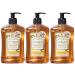 A La Maison Honeysuckle Liquid Hand Soap | 16.9 Fl oz. Pump Bottles Moisturizing Natural Hand Wash Soap | Triple French Milled | Gentle To Hands | (3 Pack) 16.9 Fl Oz (Pack of 3)