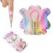 Acrylic Nail Forms Stiletto Nail Extension Forms Self-Adhesive Paper Nail Forms Sticker Molds Tips with Sculpting Guide for Poly Gel Acrylic Powder Gel Builder - 100pcs