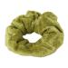 JUSTFOX Velvet Hair Ties Ponytail Holder Scrunchie Velour Green
