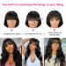 20 Inch Body Wave Human Hair Wig with Bangs - A ALIMICE Glueless Brazilian Wig for Black Women - Buy Online on GoSupps.com