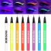 BOBISUKA 8 Colors UV Glow Neon Liquid Eyeliner Set  Matte Colored Eyeliners Pen  Colorful Waterproof Smudge-proof Pigmented Graphic Liners  Delineadores de Colores Para Ojos Eye Makeup Gift Kit