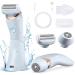 Electric Razors for Women Bikini Trimmer, 2-IN-1 Shaver for Women Arm Armpit Bikini Leg, Cordless Portable Lady Electric Shaver for Wet & Dry, Rechargeable Body Hair Removal with Detachable Head, Blue