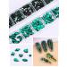 Kalolary Green Nail Rhinestones and Blue Crystal Gems Set - Nail Art Decoration Kit with Tweezer and Picker for DIY Acrylic Nails - Buy Online on GoSupps.com