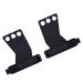 Fabater Palm Grip Protector High Strength Carbon Microfiber Palm Protector 3 Finger Holes 1 Pair Black for Fitness Training S