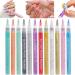12Pcs Nail Art Pens 12 Colors Nail Polish Pens Quick Dry Nail Art Paint Graffiti Dotting Pen Drawing Painting Nail Polish Design Pens for DIY Manicure Tools Nail Art Pens