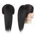 FESHFEN 12 Straight Ponytail Extension - Natural Black Wrap Around Clip in Hair Piece for Women/Girls - Synthetic Long Ponytail Hairpiece (Pack of 1) - Buy Online on GoSupps.com