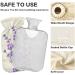 NAANLE Vintage Lavender Hot Water Bottle with Cover | 1L Heat Bottle for Back Pain Relief & Cold Therapy | International Shipping Available - Buy Online on GoSupps.com