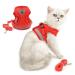 Ranphy cat dishes with a leash breakproof reflective padding chest harness puppy puppy dishes step in soft network fabric dishes for small cat adult cats red l l (chest size: 44 cm) red