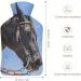Black Horse Hot Water Bottle with Plush Cover - Ideal Hand Warmer for Adults & Children (26.5x15.3cm) - Shop Internationally! - Buy Online on GoSupps.com