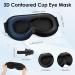 FlyCoco 3D Sleep Eye Mask - Ultimate Light Blocking No Eye Pressure Adjustable Strap for Travel & Home Use (Black - Buy Online on GoSupps.com