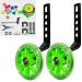 DDJKCZ Training Wheels Flash Mute Wheel Bicycle Compatible for Bikes of 12 14 16 18 20 Inch green
