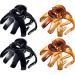 4 Pieces Large Grip Octopus Clip No Slip Spider Hair Clips Octopus Jaw Hair Clips for Thick Long Hair Women Girls (Brown and Black  8.5 cm) 8.5 cm Brown and Black