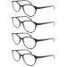 Set of 4 High-Quality Round Reading Glasses for Men & Women - Stylish Comfortable +2.25 - Perfect Reading Aid - Buy Online on GoSupps.com