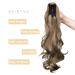 Gairyan 50cm Ashblond Curly Ponytail Extensions | Long Wavy Claw Clip-In Hairpieces for Women - Synthetic Hair Braid - Buy Online on GoSupps.com