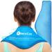 RelaxCoo Neck Ice Pack Wrap  Reusable Gel Ice Pack for Neck Shoulders  Cold Compress Therapy for Pain Relief  Injuries  Swelling  Bruises  Sprains  Inflammation and Cervical Surgery Recovery Blue-1 Pack