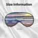 Serene Seaside Sunset Print Sleep Mask - Double-Sided Unisex Eye Mask for Sound Sleep & Skin Care - Buy Online on GoSupps.com