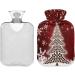 Snowflakes Christmas Tree Hot Water Bottle - 1L Pain Relief & Bed Warmer for Women | Cozy Cover Included - Buy Online on GoSupps.com