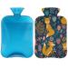 Heat bottle with lid forest animal fox bird flower motif 2 l capacity heat bottle for pain relief feet menstrual cramps