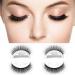 Reusable Self Adhesive False Eyelashes No Glue or Eyeliner Lashes Eyelashes Easy To Put On Non-slip Waterproof Self Sticking False Lashes for Women 2 Pairs (F02)