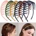 Lapohi 6 PCS Zig Zag Headbands for Women and Girls - Non Slip Shark Teeth Plastic Hair Bands - Clear Comb Spike Headband for a 90s Inspired Look - Buy Online on GoSupps.com