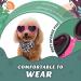 Lewondr Small Dog Sunglasses - UV Protection Goggles with Adjustable Strap for Pet Dogs - Pink Heart Shape - Buy Online on GoSupps.com