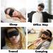 Silk Sleep Mask for Men and Women - Super Smooth Eye Cover for Airplane Travel and Restful Sleep - Black - Buy Online on GoSupps.com