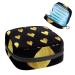 Golden Hearts Love Pattern Black Sanitary napkin Storage Pocket Feminine menstrual cup bags Still insert holder tampon pockets portable period pocket for women teen girls 1 piece multicolored 3