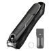 Nail Clippers with Catcher/Stainless Steel Heavy Duty Fingernail and Built-in Nail File for Men & Women/Ergonomic Handle with Wide Jaws for Thick Nails/includes Leather Storage Bag Key Ring.GENPAR