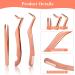 Ouligay Stainless Steel Eyelash Tweezers Applicator - 3 Pieces Curved Tip Fish Tail for Eyelash Extensions - Precision Tool for Women - Buy Online on GoSupps.com