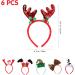 Frcolor 6 Pack Christmas Hair Ties - Santa & Reindeer Headgear for Holiday Parties & Photos - Buy Online on GoSupps.com