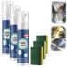 Convergew All Purpose Cleaner 100ml/3.38fl.oz Convergew Cleaner Convergew Bubble Cleaner with Sponge All-Purpose Rinse-Free Foam Cleaning Spray for Kitchen Utensils (3pcs)