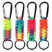 4 pieces of key rings with carabiner multifunction pendant colorful lanyard ring hook clip lanyard key trailer for fishing camping hiking