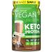 Keto Protein Powder with 10g MCT Per Scoop Dairy & Sugar Free 1g Net Carb Helps Ketosis Chocolate Flavour Lactose Free Plant Based Keto Protein Powder by Vegan Pure - 411g - Buy Online on GoSupps.com