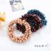 Brinie Champagne Elastic Hair Scrunchies - Pearl Hair Bands Set for Women and Girls (Pack of 3) - Buy Online on GoSupps.com