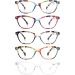 MODFANS 5 Pack Women's Reading Glasses +3.00 - Stylish Comfortable High-Quality Fashion Eyewear in 5 Colors - Buy Online on GoSupps.com