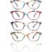 MODFANS 5 Pack Round Reading Glasses for Women +2.00 - High Quality Fashionable Comfortable & Super Reading Aid in 5 Stylish Colors - Buy Online on GoSupps.com