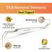 TickEase Dual-Tipped Tick Remover Tool for Humans & Pets - Tick Tweezers with Magnifier & Testing Instructions - Buy Online on GoSupps.com