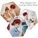 Roses Scrub Surgical Caps Hats for Women - 2PCS Bouffant Working Hat with Ponytail Holder, Pattern 01 - Buy Online on GoSupps.com